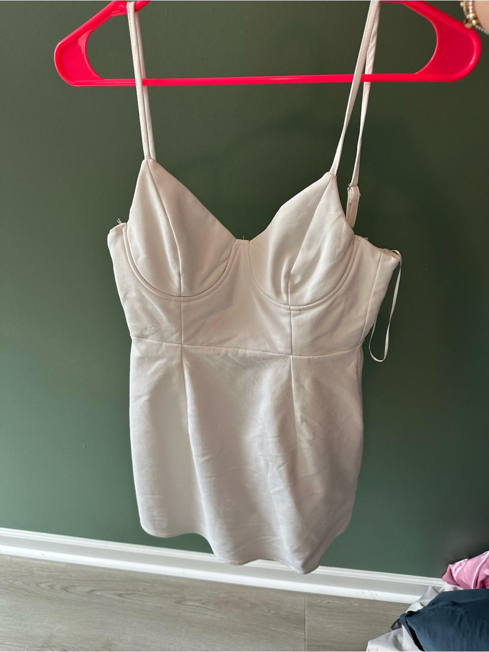 Princess Polly Cream Bustier Mini Dress with Adjustable Straps